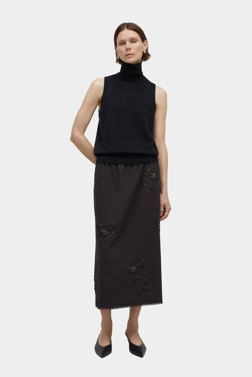 Cordera - Merino Wool Turtleneck Vest - Black - Shirts & Tops - YUCCA, Yucca store Denver, high quality capsule wardrobe.