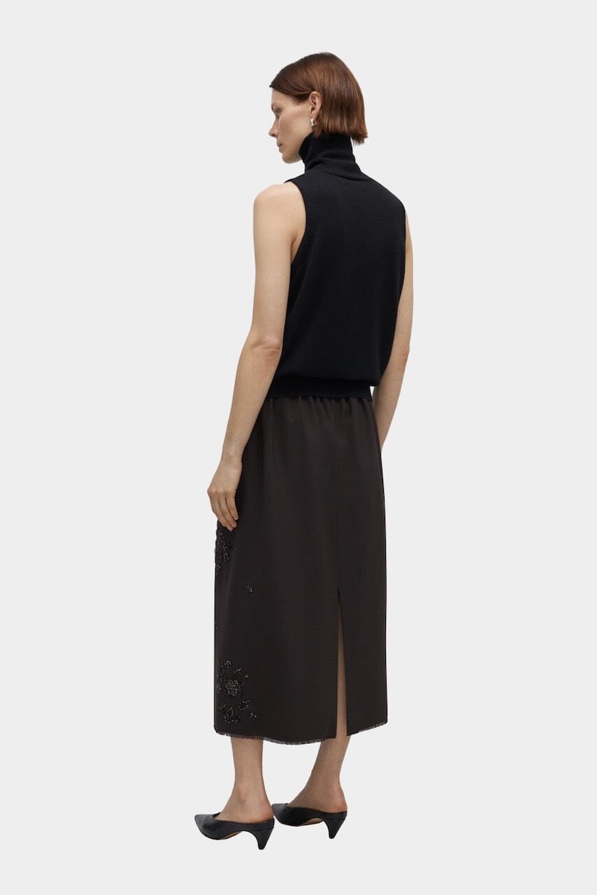 Cordera - Merino Wool Turtleneck Vest - Black - Shirts & Tops - YUCCA, Yucca store Denver, high quality capsule wardrobe.