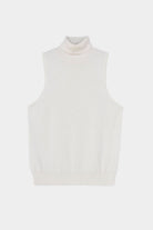 Cordera | Merino Wool Turtleneck Vest In White - SHOP YUCCA Shirts & Tops CORDERA - YUCCA Yucca store Denver, women’s clothing boutique near me, high quality capsule wardrobe, boutiques near me, women’s high quality sweaters