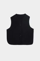 CORDERA | Merino Wool Waistcoat - Black - SHOP YUCCA Tops & Tees CORDERA- YUCCA Artistic clothing for women, boutique near me, boutique stores near me, cherry creek boutiques, fashion for women over 50