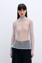 Cordera | Mesh Turtleneck Sweater In Metallic - SHOP YUCCA Sweater CORDERA - YUCCA 