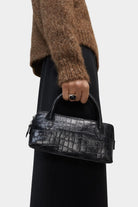 Cordera | Mini Bag Crocodile In Black - SHOP YUCCA Handbags CORDERA - YUCCA Women’s clothing store Denver, women’s clothing website, women’s elevated basics, women’s high quality bags, women’s luxury bags, and women’s online bag