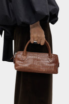 Cordera | Mini Bag Crocodile In Camel - SHOP YUCCA Handbags CORDERA - YUCCA Women’s clothing store Denver, women’s clothing website, women’s elevated basics, women’s high quality bags, women’s luxury bags, and women’s online bag