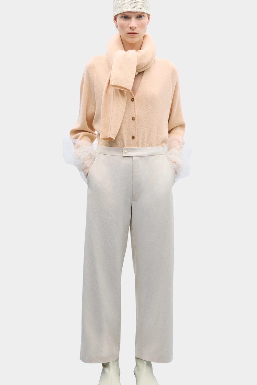 Cordera - New Tailoring Pants - Natural - YUCCA, Artistic clothing for women, fashion for women over 50.