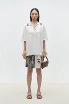 Cordera | Organic Cotton Pointelle Polo In Natural - SHOP YUCCA Shirts & Tops CORDERA - YUCCA 