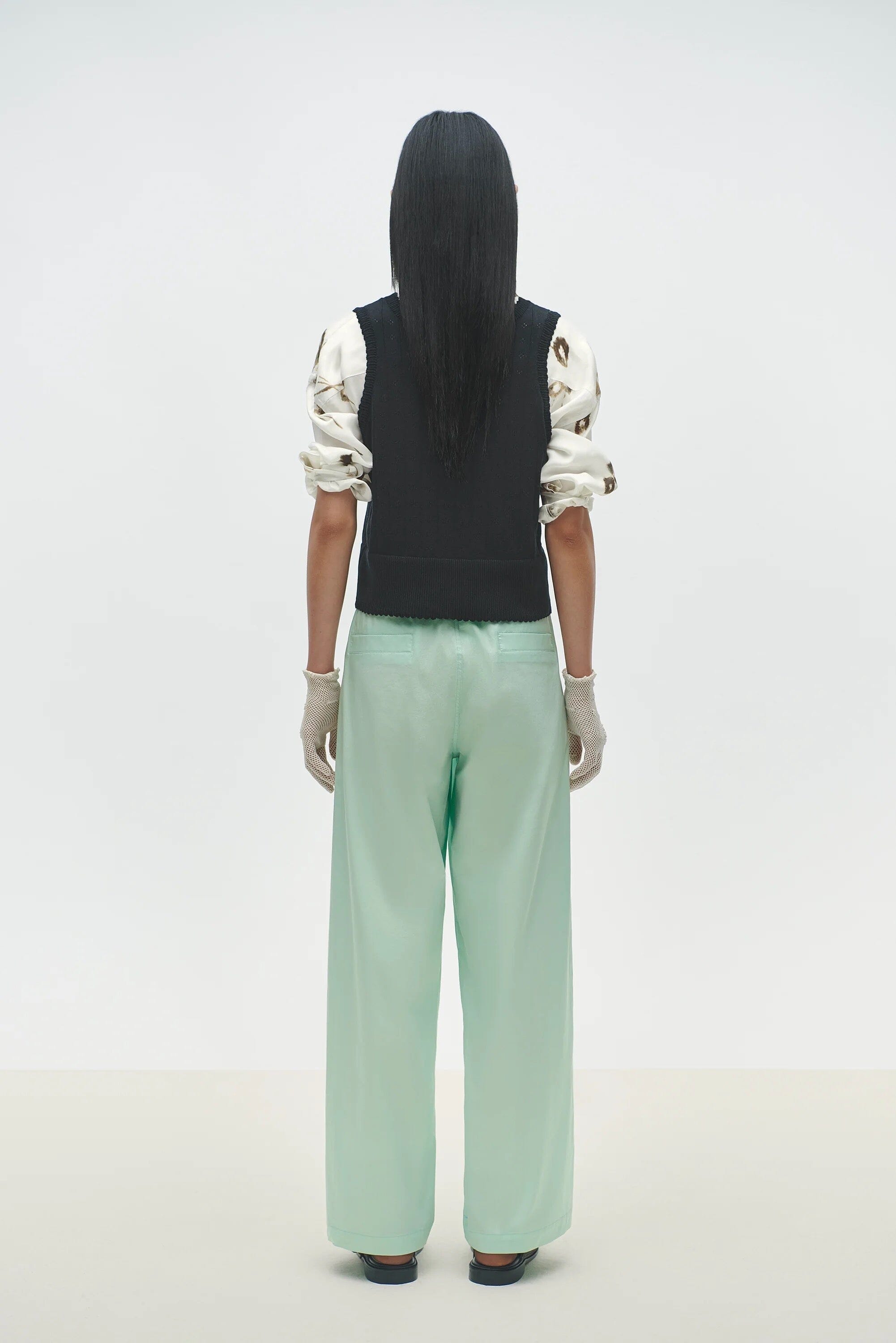 Cordera | Organic Cotton Pointelle Waistcoat In Black - SHOP YUCCA Sweater CORDERA - YUCCA 