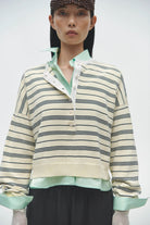 Cordera | Organic Cotton Polo Sweater In Multicolor - SHOP YUCCA Sweater CORDERA - YUCCA 