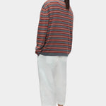 Cordera Organic Cotton Striped Long-Sleeve Tee back view