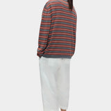 Cordera Organic Cotton Striped Long-Sleeve Tee back view