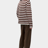 Organic Cotton Striped Long Sleeve Tee, White