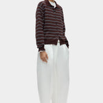 Cordera Organic Cotton Striped Polo full-length outfit view