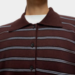 Cordera Organic Cotton Striped Polo collar and stripe detail