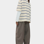 Cordera Organic Cotton Striped T-Shirt side profile