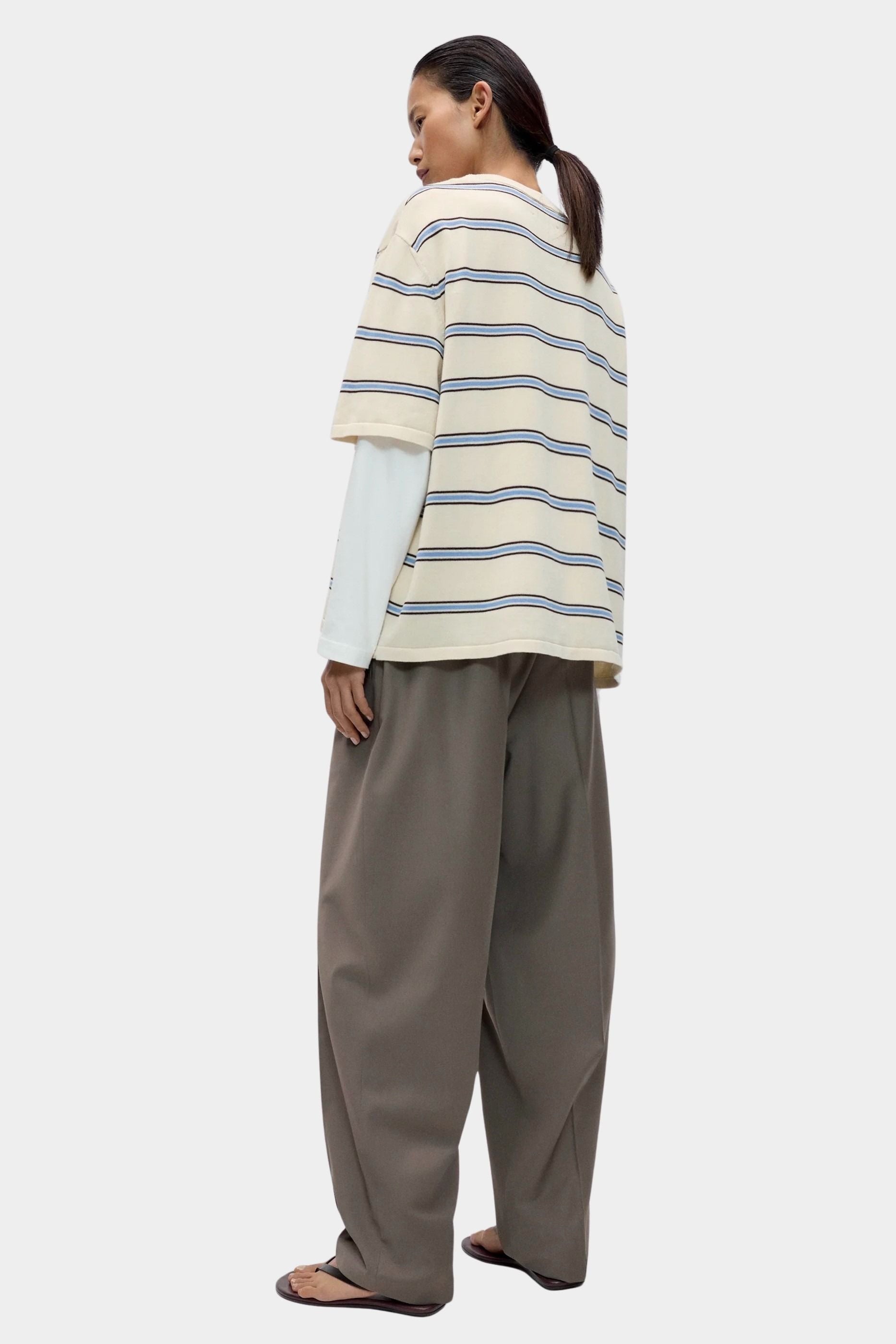 Cordera Organic Cotton Striped T-Shirt side profile