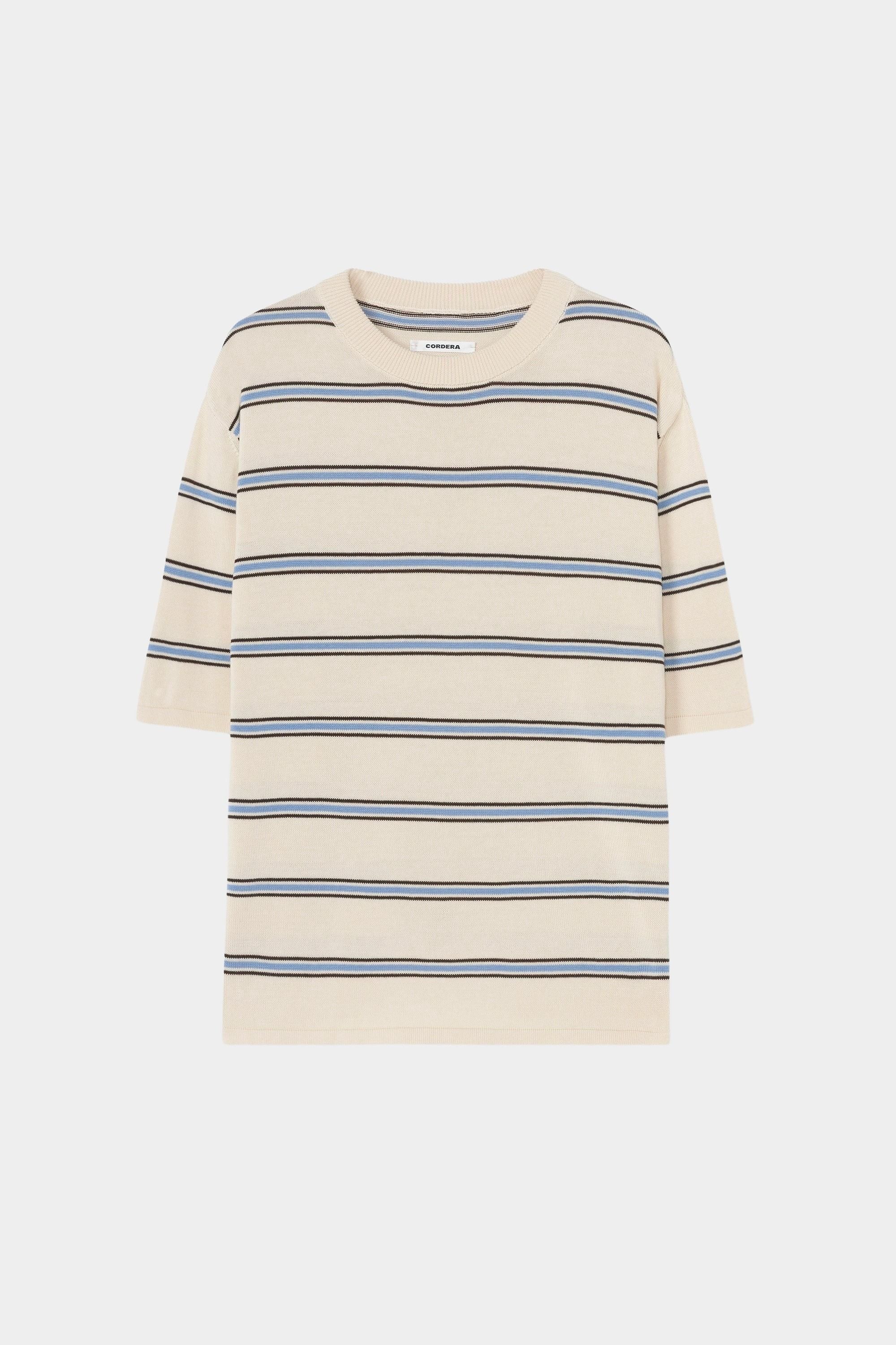 Cordera Organic Cotton Striped T-Shirt garment-only view