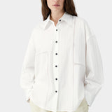 Oversized Lace Shirt, White