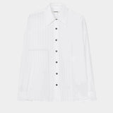 Oversized Lace Shirt, White