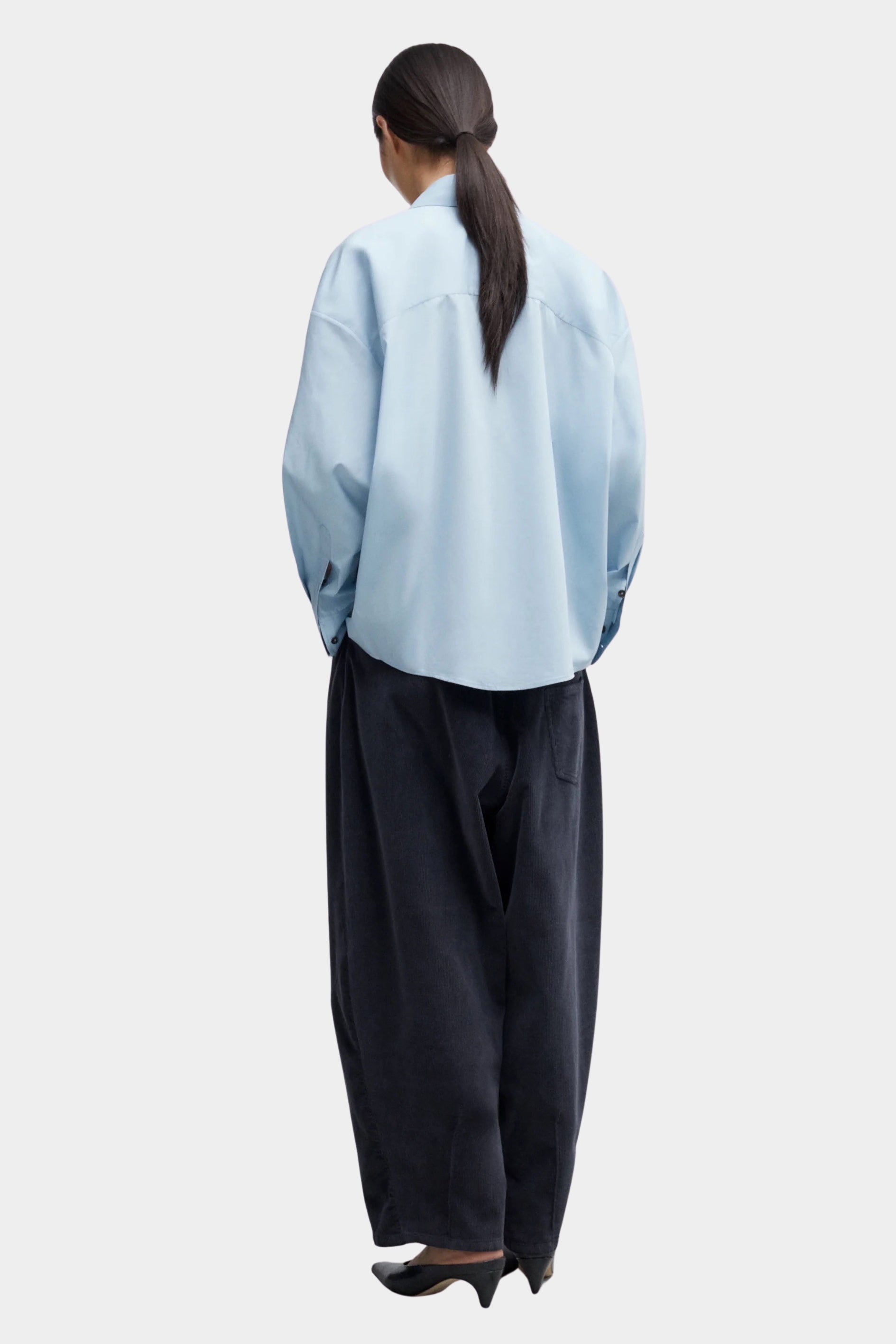 Cordera - Oversized Shirt - Baby Blue - Shirts & Tops - YUCCA, chic outfits for women, women’s clothing store Denver.