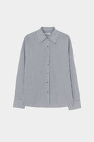 Cordera - Oversized Shirt Vichy - Grey - Shirts & Tops - YUCCA, chic outfits for women, women’s clothing store Denver.