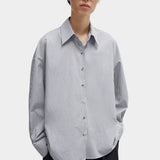 Cordera - Oversized Shirt Vichy - Grey - Shirts & Tops - YUCCA, chic outfits for women, women’s clothing store Denver.