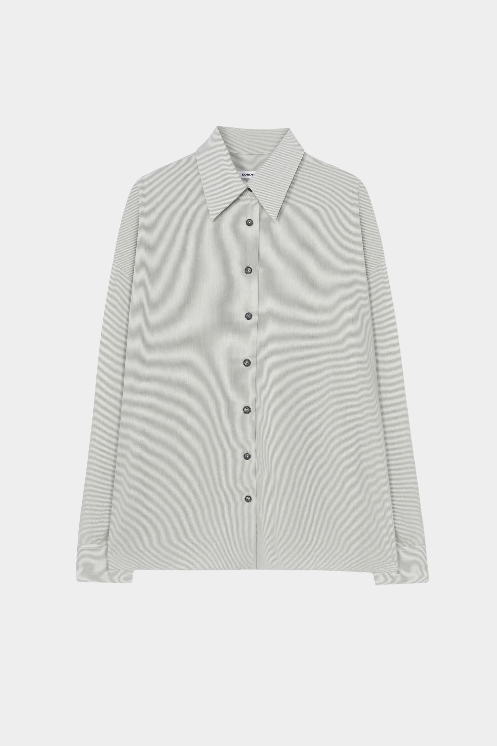 Cordera Pinstriped Oversized Shirt garment-only view