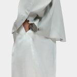 Cordera Pinstriped Oversized Shirt sleeve and pocket detail