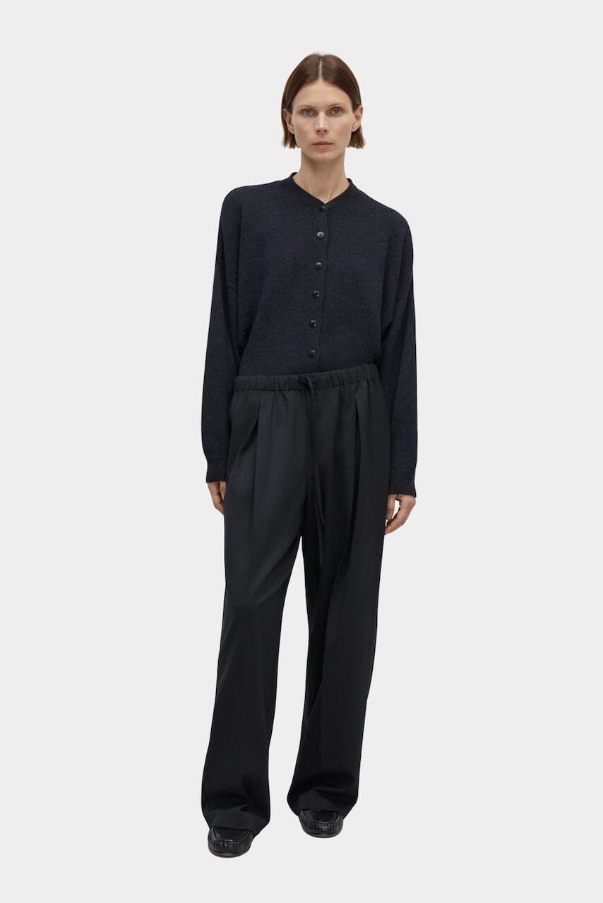 Cordera - Pleated Relaxed Pants - Anthracite - Bottoms - YUCCA, women’s clothing website, clothing boutiques near me.