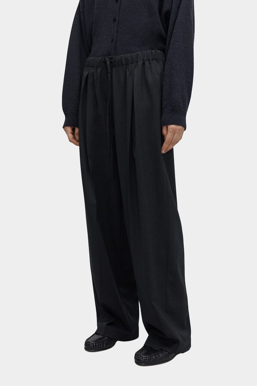 Cordera - Pleated Relaxed Pants - Anthracite - Bottoms - YUCCA, women’s clothing website, clothing boutiques near me.