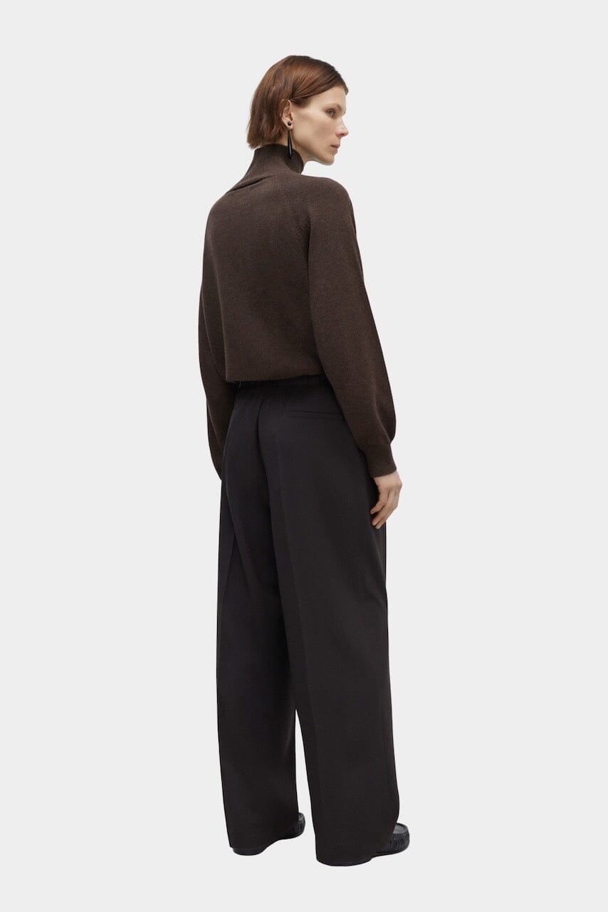 CORDERA | Pleated Relaxed Pants - Dark Brown - SHOP YUCCA Bottoms CORDERA- YUCCA Women’s clothing store Denver, women’s clothing website, women’s elevated basics, clothing boutiques near me, women’s clothing website