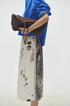 Cordera | Printed Long Skirt With Lace In Bicolor - SHOP YUCCA Skirts CORDERA - YUCCA 