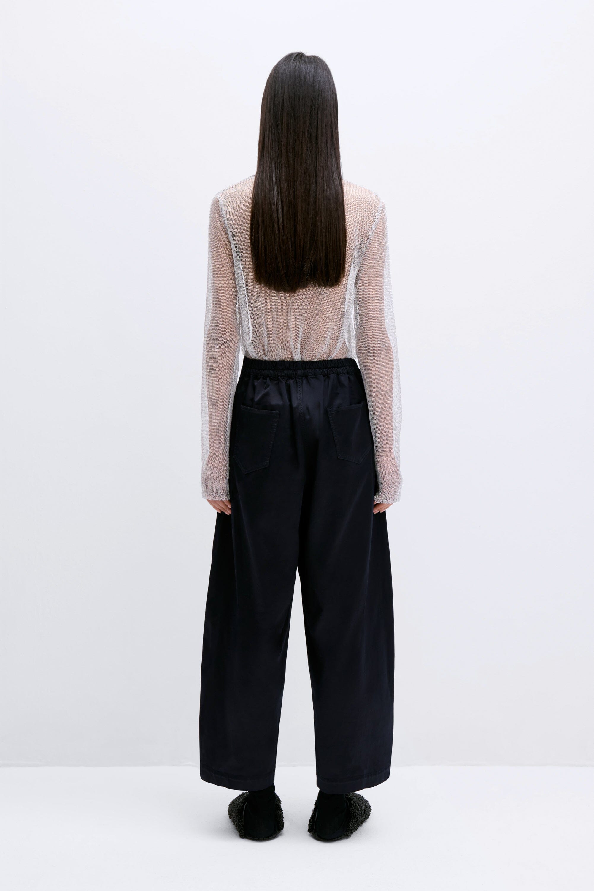 CORDERA | Satin Curved Pants In Night - SHOP YUCCA Pants CORDERA - YUCCA 