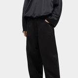 Cordera - Satin Curved Pants - Black -  Bottoms - YUCCA, Artistic clothing for women,cherry creek boutiques.