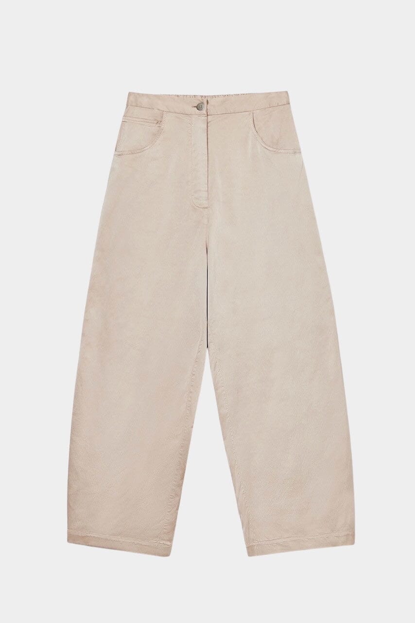 Cordera - Satin Curved Pants - Peach - Pants - YUCCA, Artistic clothing for women,  fashion for women over 50.