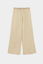 Cordera - Satin Drawstring Pants - Champagne - Pants - YUCCA, chic outfits for women, women’s clothing store Denver.