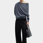 CORDERA - Satin Straight Pants, Black - YUCCA - Pants