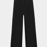 CORDERA - Satin Straight Pants, Black - YUCCA - Pants