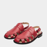 Cordera - Slingback Loafer - Red - Shoes - YUCCA, women’s clothing website, women’s elevated basics.