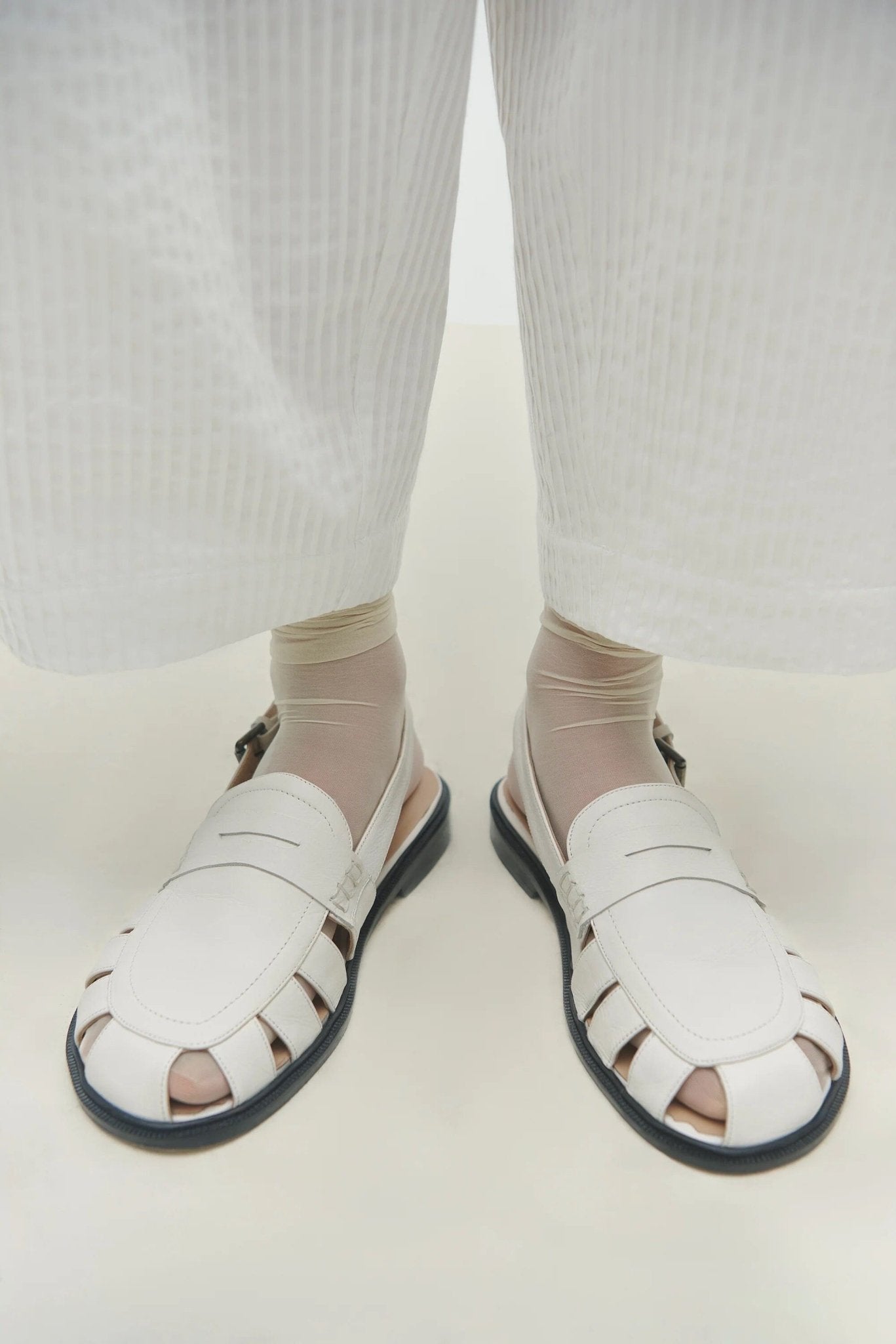 Cordera - Slingback Loafer - White - Shoes - YUCCA, Women’s clothing store Denver, women’s clothing website.