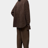 Speckled Zip Jacket, Chocolate