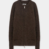 Speckled Zip Jacket, Chocolate