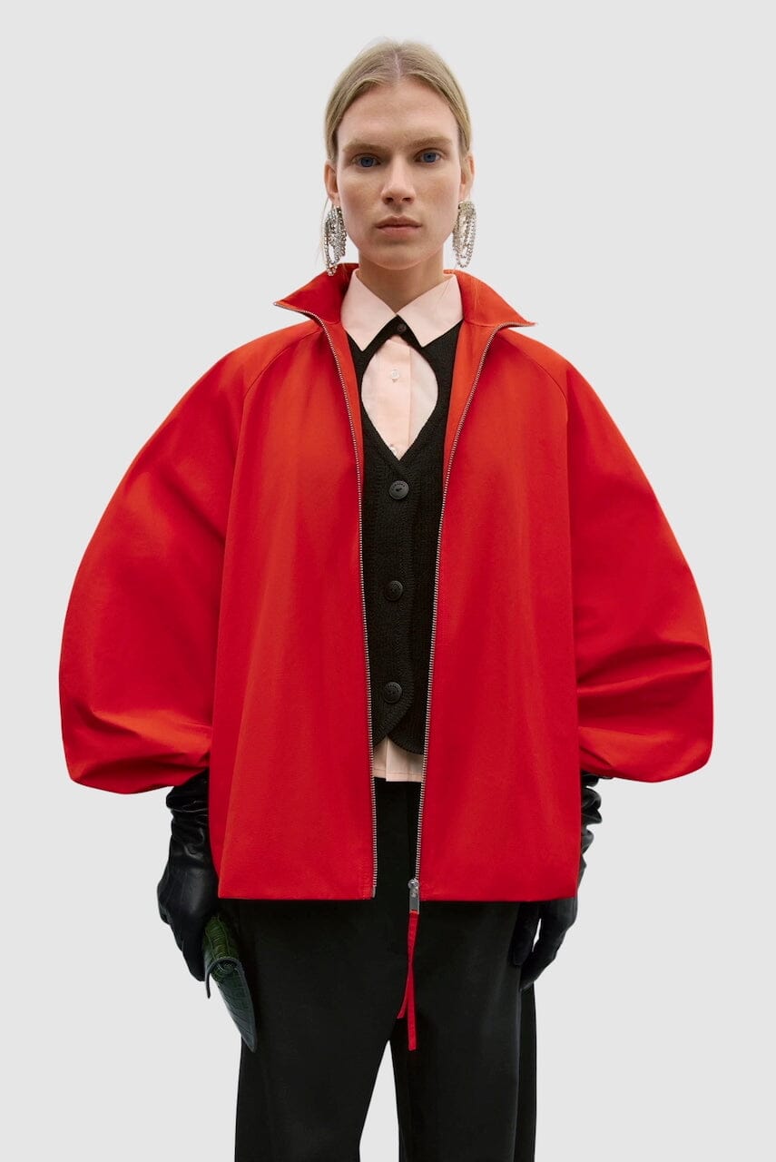 Cordera - Utility Balloon Jacket - Red - Coats & Jackets - YUCCA, Artistic clothing for women, fashion for women over 50.