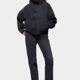 DALA Funnel Stills Jacket Hurricane black organic cotton denim front view