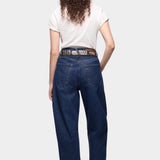 DALA Lido Ankle Jean Rinse back view, dark wash barrel leg jeans at YUCCA Denver