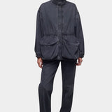DALA Mountain Jacket in Hurricane, full front view showing oversized denim silhouette and large flap pockets.