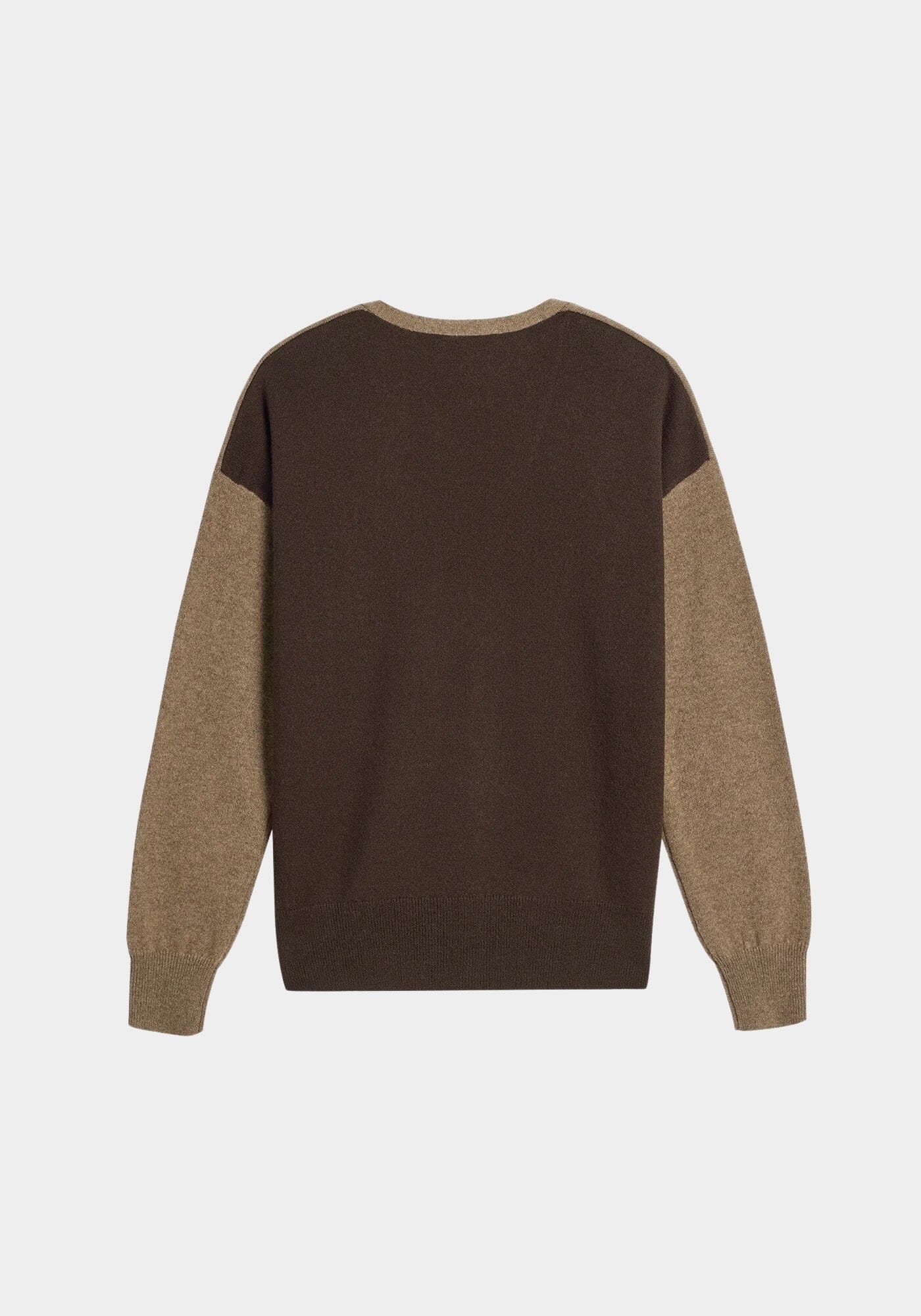 Demylee - Abigail Cashmere Cardigan - Beige/Espresso - Knitwear - YUCCA, artistic clothing for women, boutique store near me.