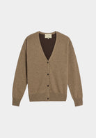 DEMYLEE | Abigail Cashmere Cardigan - Beige/Espresso - SHOP YUCCA Knitwear DEMYLEE - YUCCA artistic clothing for women, Women’s clothing store Denver, boutique stores near me, capsule wardrobe, women’s elevated basics