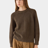 Chelsea Washed Cotton Sweater, Caper