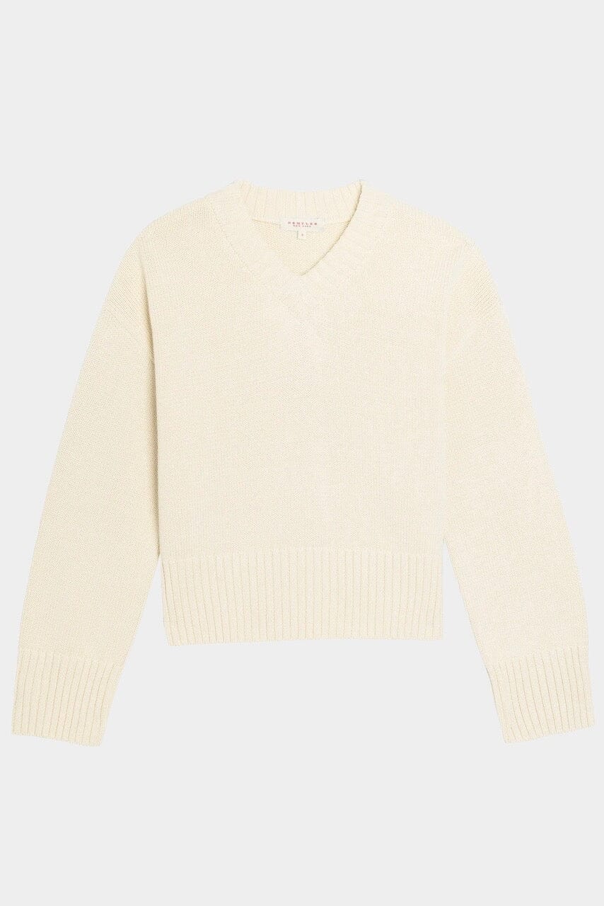 Demylee | Faris Cotton Sweater In Off White - SHOP YUCCA Sweater DEMYLEE - YUCCA Yucca store Denver, women’s clothing boutique near me, high quality capsule wardrobe, boutiques near me, women’s high quality sweaters