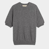 Irelia Cashmere Top, Dark Heather Grey