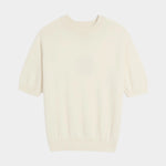 Ivory DEMYLEE Irelia cashmere top photographed flat for YUCCA, a women’s boutique in Denver